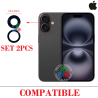 iPhone 16 5G 2024 A3287 / iPhone 16 Plus 5G 2024 A3290 - cristal lente de camara ( set 2pcs ) - compatible