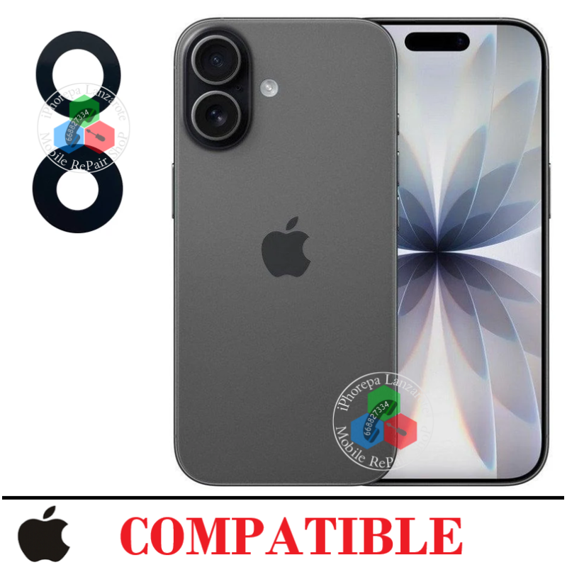 iPhone 17 5G 2025 A3520 - Lente cristal de camara ( Set 2pcs ) - COMPATIBLE