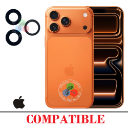 iPhone 17 Pro 5G 2025 A3523 / iPhone 17 Pro Max 5G 2025 A3526 - Lente cristal de camara ( Set 3pcs ) - COMPATIBLE