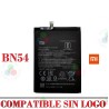 Xiaomi Redmi 9 4G 2020  / Redmi Note 9 4G ( mediatek )  / REDMI 10x 4G / REDMI 9 PRIME - BN54 - BATERÍA COMPATIBLE sin logo