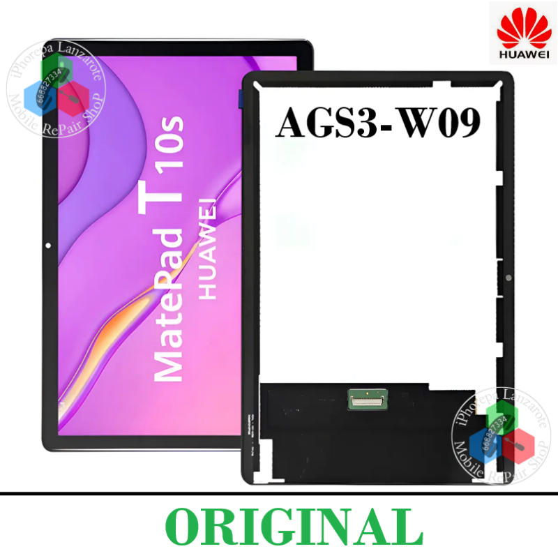 Huawei MatePad T 10S 2020 (AGS3-W09) - Pantalla original refurbished sin marco - negro