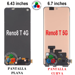 Oppo Find X5 Lite / A78 4G / Reno 7 SE 5G / Reno 7 4g.5G / F21 Pro 4G / Reno 8 4g - 5g / Reno 8 Lite - PANTALLA TFT SIN MARCO