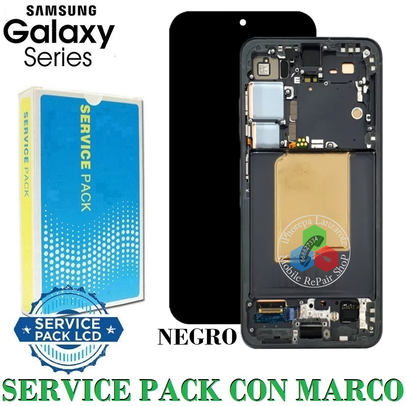 Samsung S25 5G 2025 S931 S931B - Pantalla original Service Pack CON MARCO NEGRO