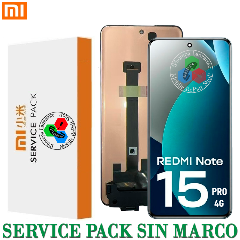 Xiaomi Redmi Note 15 Pro 4G 2025 25100RA69G - PANTALLA ORIGINAL SERVICE PACK SIN MARCO