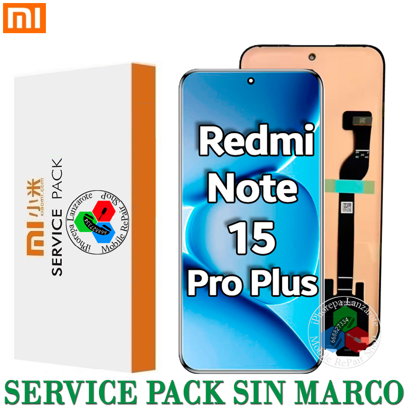 Xiaomi Redmi Note 15 Pro Plus 5G 2026 2510ERA8BG - PANTALLA ORIGINAL SERVICE PACK SIN MARCO