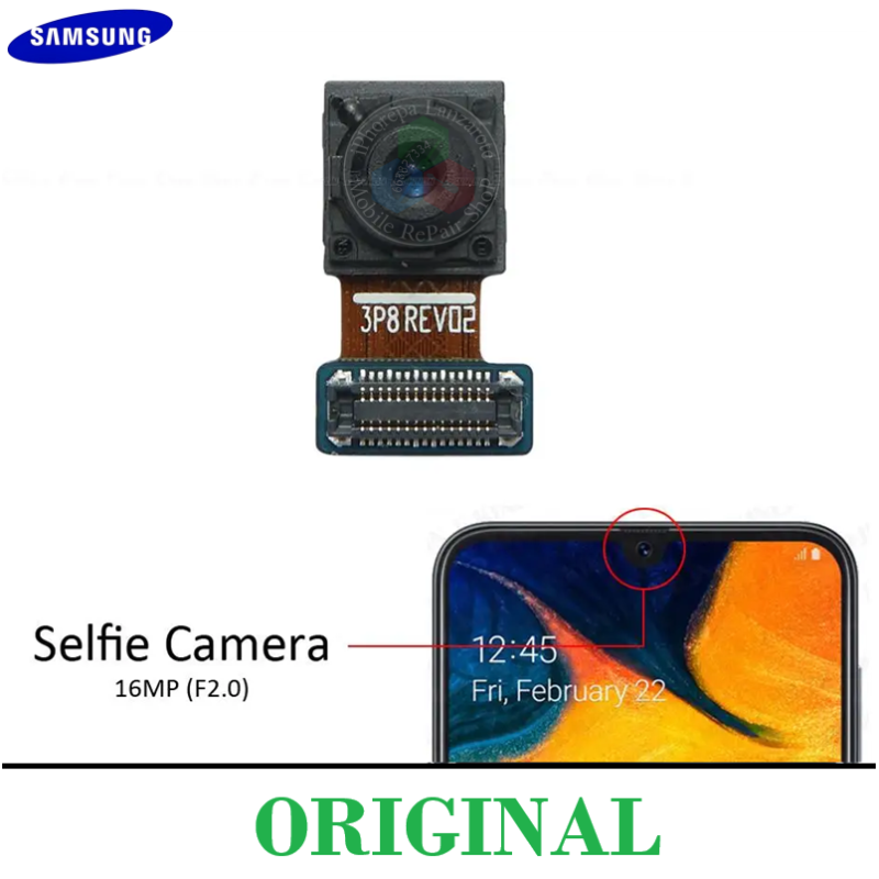 Samsung A30 2019 A305F / A40 2019 A405F 16MPX - Camara FRONTAL SELFIE - ORIGINAL