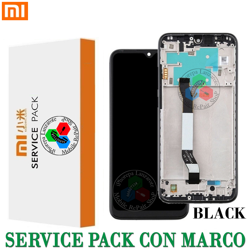 Xiaomi Redmi Note 8 4G 2019 / 2021 ( M1908C3JH, M1908C3JG, M1908C3JI ) - PANTALLA SERVICE PACK CON MARCO NEGRO