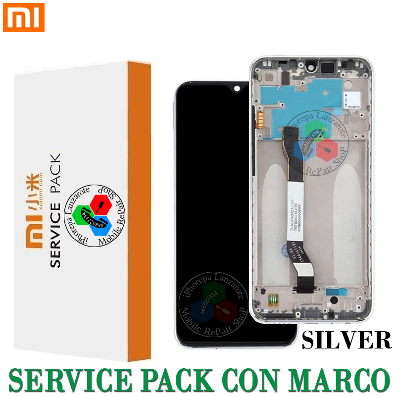 Xiaomi Redmi Note 8 4G 2019 / 2021 ( M1908C3JH, M1908C3JG, M1908C3JI ) - PANTALLA SERVICE PACK CON MARCO PLATA