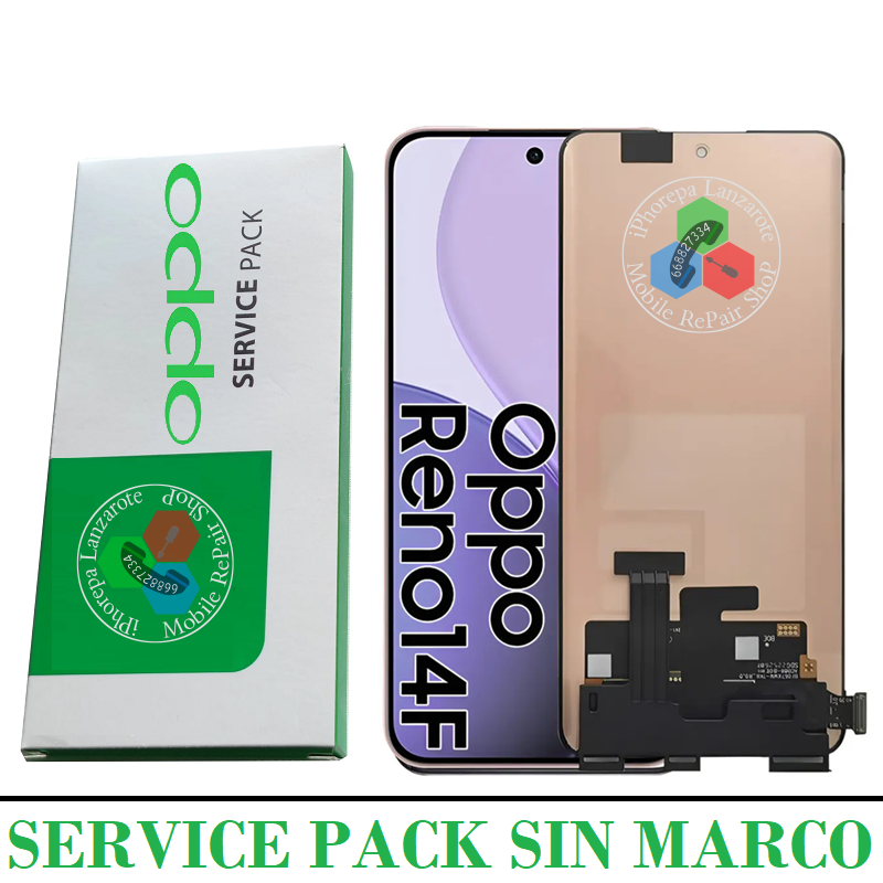Oppo Reno 14F 5G 2025 CPH2743 / Reno 14Fs / A6 Pro 4G / A6 Pro 5G / Realme 15T  - PANTALLA SERVICE PACK SIN MARCO