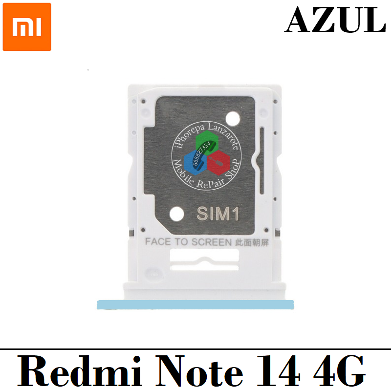 Xiaomi Redmi Note 14 4G 2025 24117RN76G - 24117RN76O - 24117RN76L - BANDEJA DUAL SIM + MICRO SD - AZUL