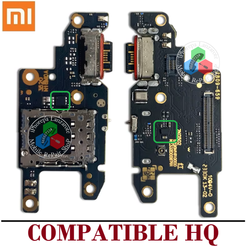 Xiaomi Redmi Note 13 Pro 5G 2023 2312DRA50C - POCO X6 5G 2311DRK48G - PLACA DE CARGA COMPATIBLE HQ ( CON IC )