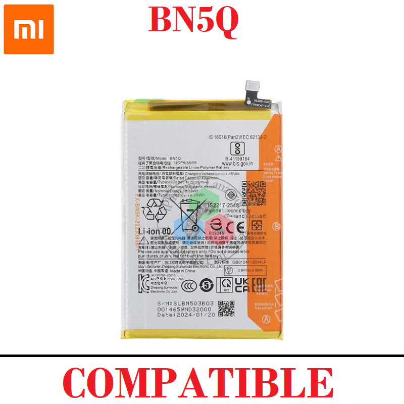 Xiaomi Redmi 13C 4G 2023 23100RN82L, 23106RN0DA / Redmi 13C 5G 23124RN87G, 23124RN87I, 23124RN87C / Poco C65 2310FPCA4G - BATERI