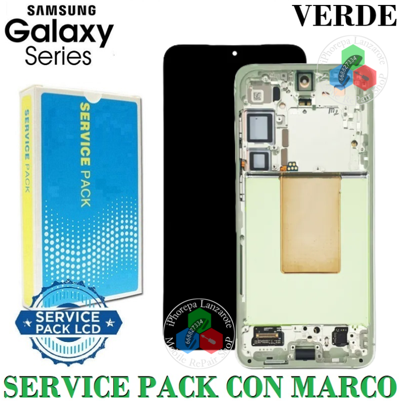 Samsung S24 Plus 5G 2024 S926B S926 - Pantalla Service Pack con marco verde