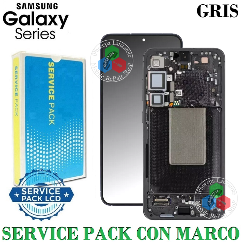 Samsung S24 Plus 5G 2024 S926B S926 - Pantalla Service Pack con marco GRIS
