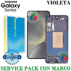 Samsung S24 Plus 5G 2024 S926B S926 - Pantalla Service Pack con marco violeta
