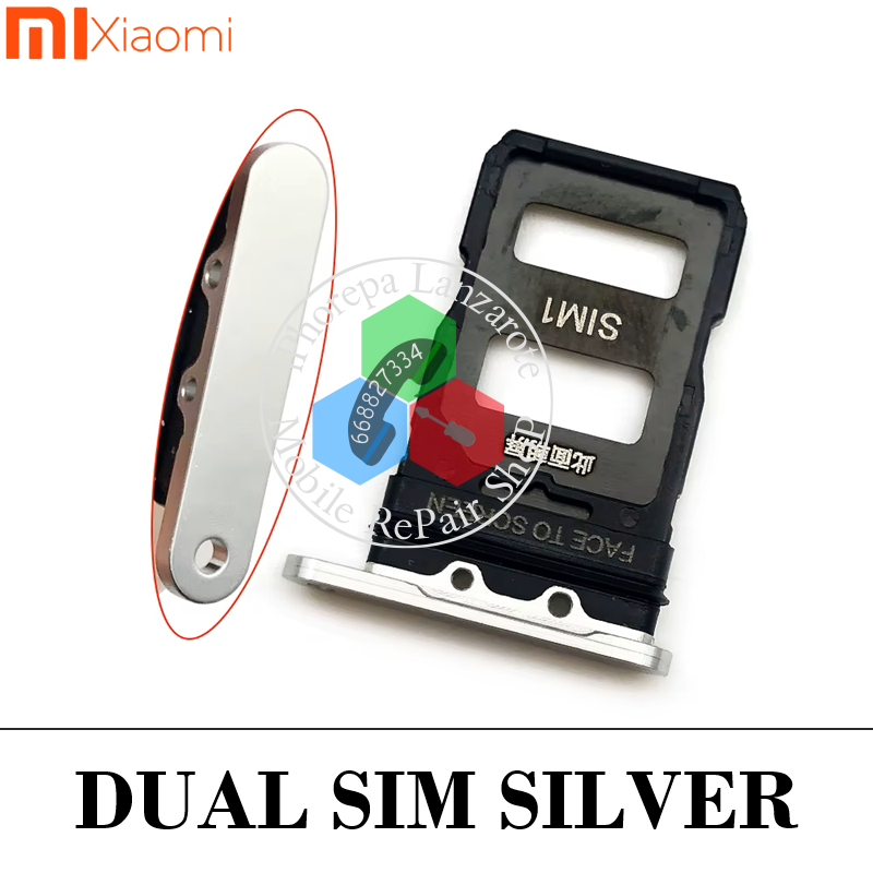 Xiaomi Mi 11 5G 2020 M2011K2C / M2011K2G - BANDEJA SIM DUAL - SILVER