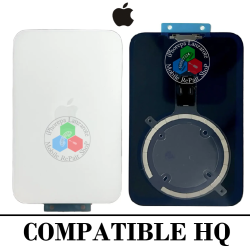iPhone 17 Pro Max 5G 2025 A3526 - TAPA DE CRISTAL + SISTEMA MAGNETICO + LOGO - SILVER
