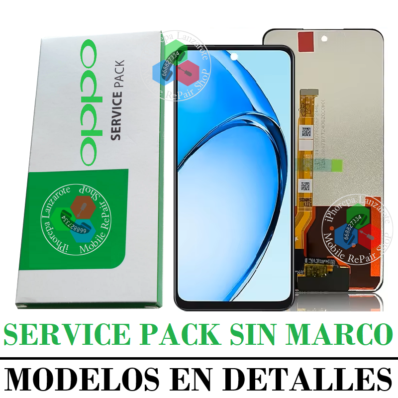 Oppo A40 4G / A60 4G-5G / A80 5G CPH2639 / Oppo A3 4G / Oppo A3 Pro / Realme C65 4G-5G - pantalla service pack sin marco