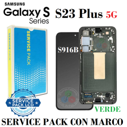 Samsung S23 Plus 5G 2023 S916B S916 - Pantalla Service Pack con marco verde oscuro