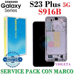 Samsung S23 Plus 5G 2023 S916B S916 - Pantalla Service Pack con marco violeta