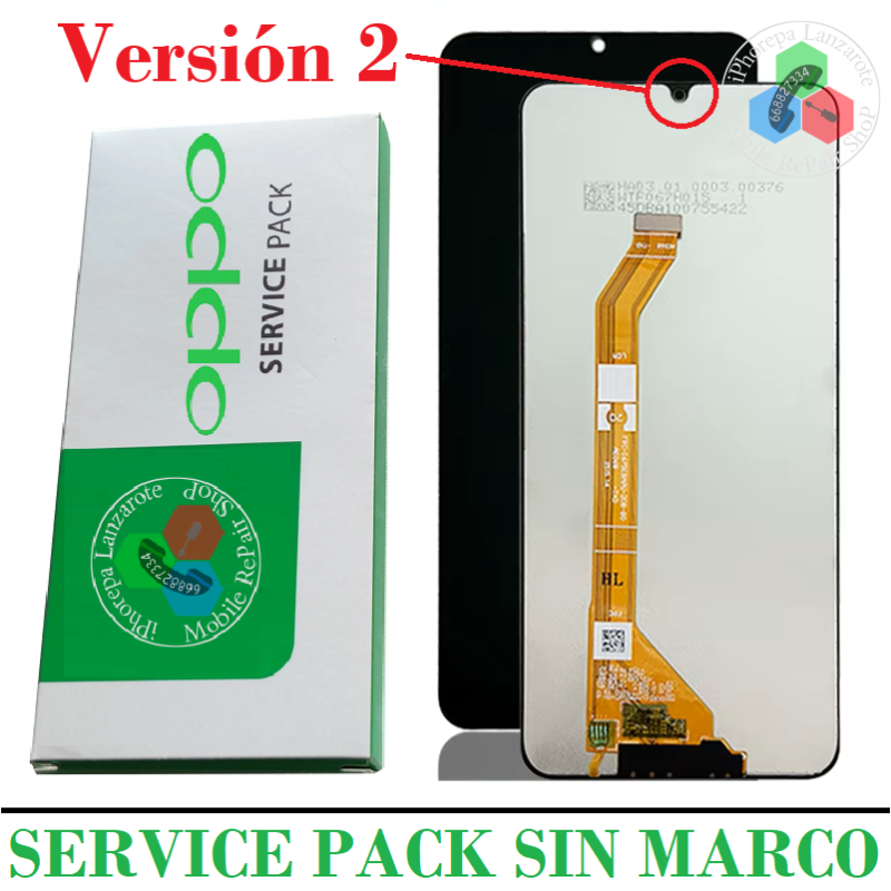 Realme C71 4G ( version 2 - INDIA ) / Note 70T / Note 70 RMX3513 / Narzo 80 Lite 4G - PANTALLA SERVICE PACK SIN MARCO
