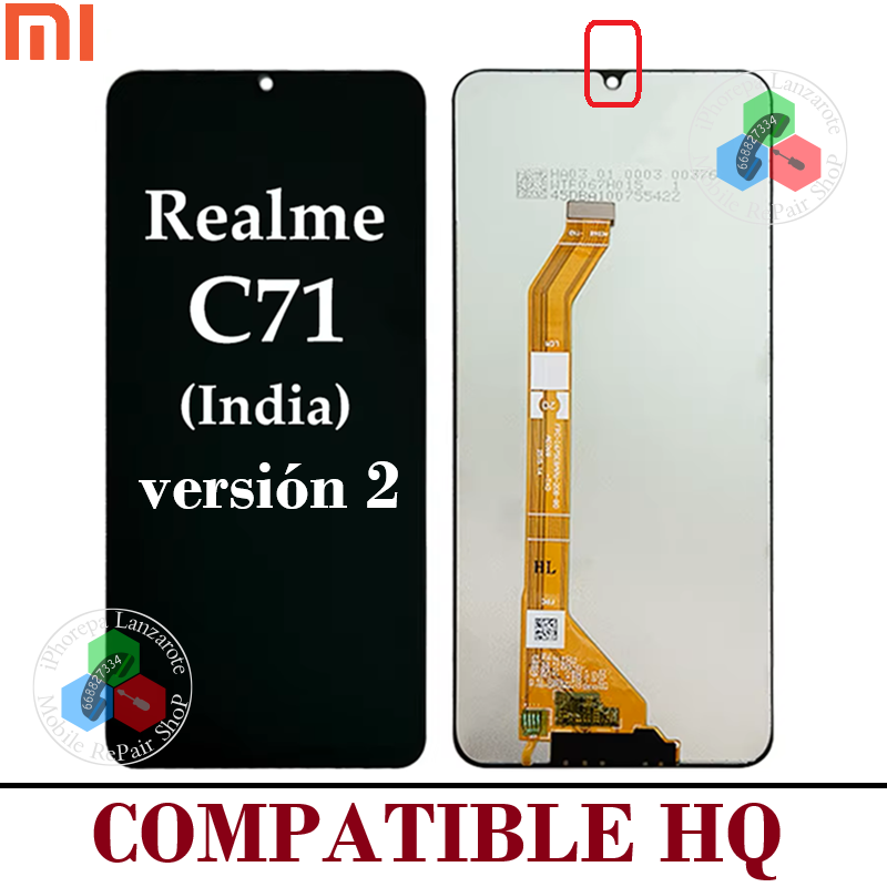 Realme C71 4G ( version 2 - INDIA ) / Note 70T / Note 70 RMX3513 / Narzo 80 Lite 4G - PANTALLA COMPATIBLE HQ SIN MARCO
