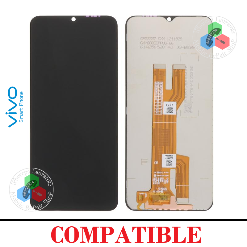 VIVO Y03 / Y03T / Y18 4G / Y18i 4G / Y18e 4G / Y18s / Y28s 5G Y28e / Y37 / Y37m - PANTALLA COMPATIBLE SIN MARCO