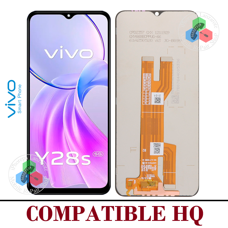 VIVO Y03 / Y03T / Y18 4G / Y18i 4G / Y18e 4G / Y18s / Y28s 5G Y28e / Y37 / Y37m - PANTALLA COMPATIBLE HQ SIN MARCO