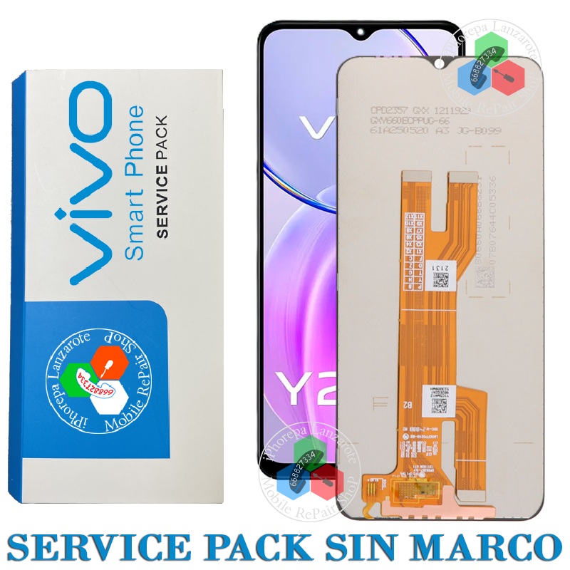 VIVO Y03 / Y03T / Y18 4G / Y18i 4G / Y18e 4G / Y18s / Y28s 5G Y28e / Y37 / Y37m - PANTALLA service pack SIN MARCO