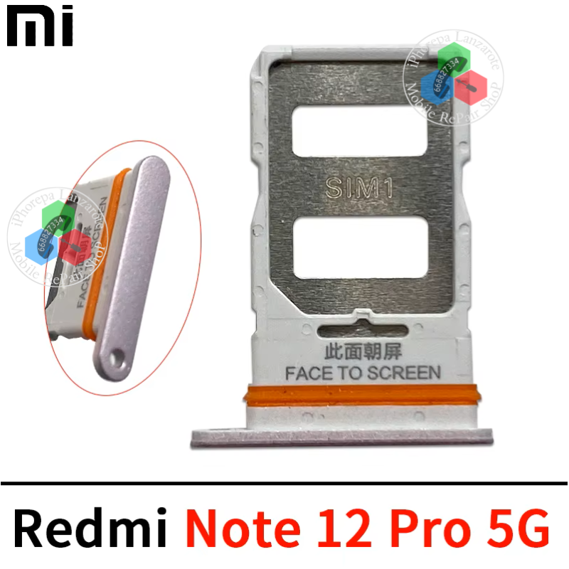 Xiaomi Redmi Note 12 Pro 5G 2022 22101316C / 22101316I - Bandeja dual sim - VIOLETA