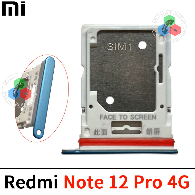 Xiaomi Redmi Note 12 Pro 4G 2023 2209116AG - Bandeja dual sim - AZUL CLARO