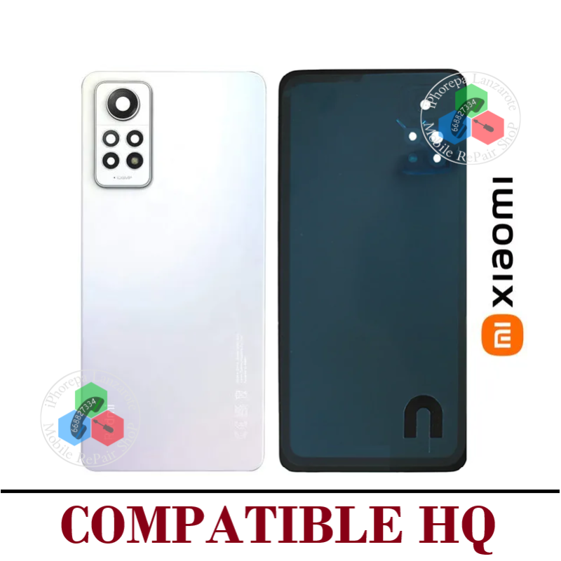 Xiaomi Redmi Note 12 Pro 4G 2023 2209116AG - TAPA DE CRISTAL CON LOGO + LENTE - COMPATIBLE HQ BLANCO