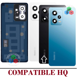 Xiaomi Redmi Note 12 Pro Plus 5G 2022 22101316UCP - TAPA DE CRISTAL CON LOGO + LENTE - COMPATIBLE HQ NEGRO