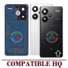 Xiaomi Redmi Note 13 Pro Plus + 5G 2023 23090RA98C - TAPA DE CRISTAL CON LOGO  + LENTE - COMPATIBLE HQ NEGRO