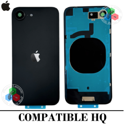 iPhone 16e 5G 2025 A3409 - TAPA DE CRISTAL + MARCO + LENTE DE CAMARA + LOGO - NEGRO