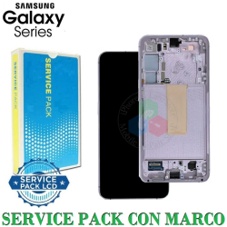 Samsung S23 Plus 5G 2023 S916B S916 - Pantalla Service Pack con marco violeta