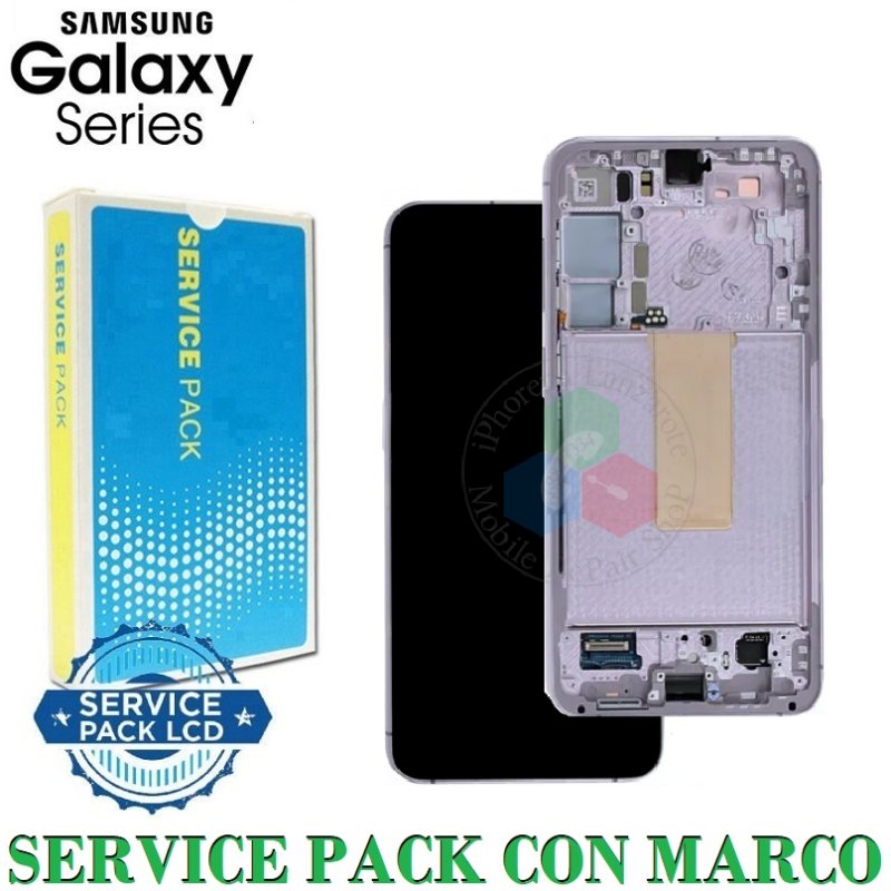 Samsung S23 Plus 5G 2023 S916B S916 - Pantalla Service Pack con marco violeta