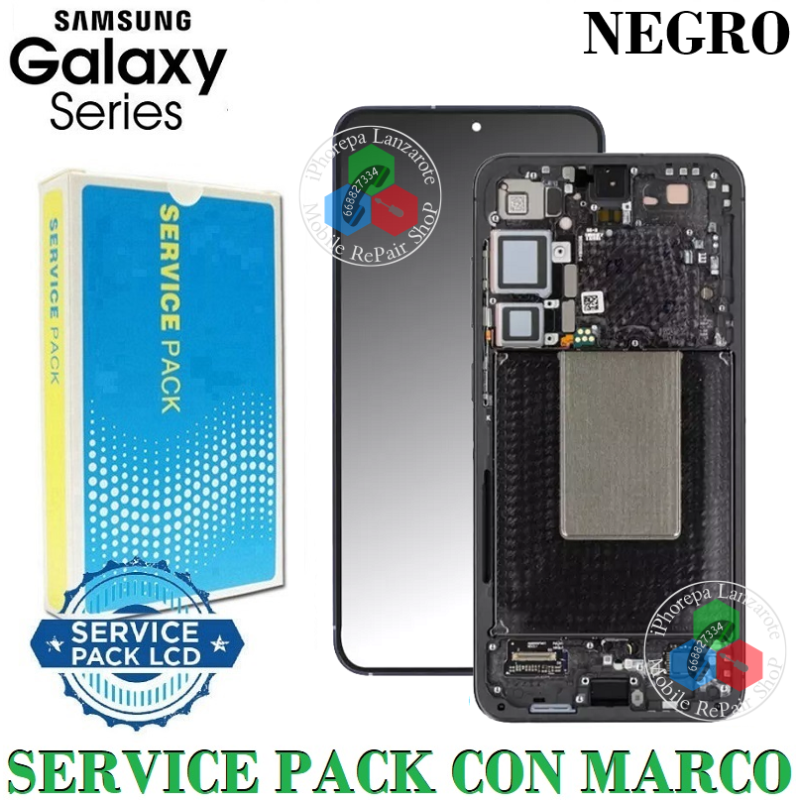 Samsung S24 Plus 5G 2024 S926B S926 - Pantalla Service Pack con marco NEGRO