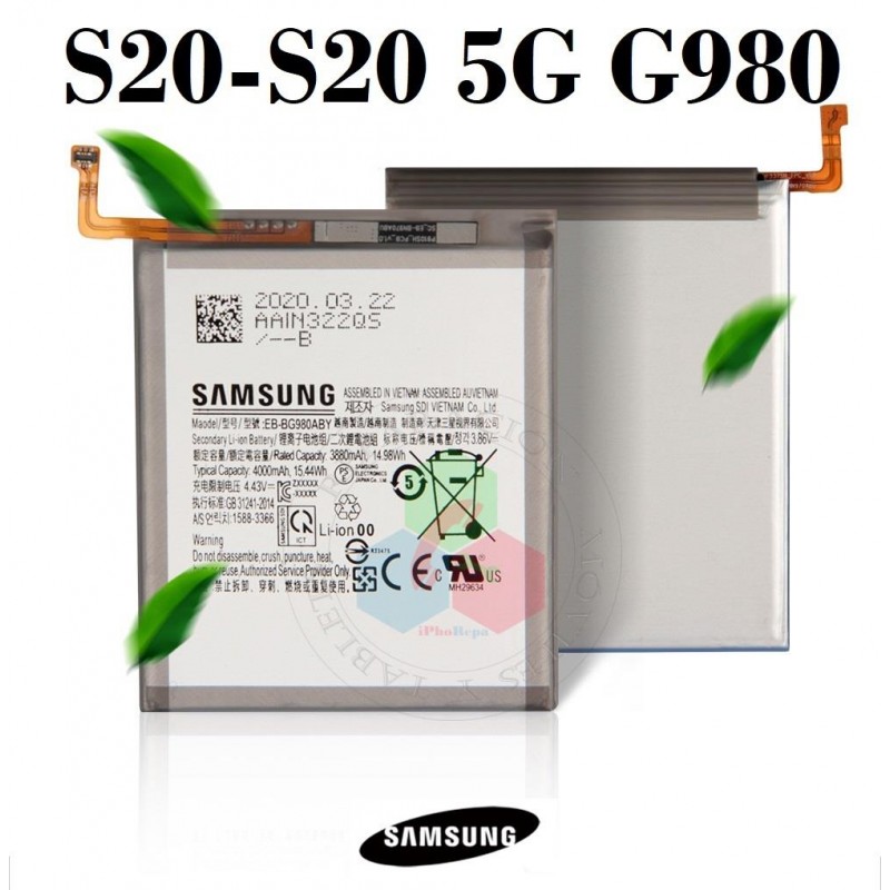 SAMSUNG S20 4G 2020 G980F / S20 5G 2020 G981B - BATERIA BULK CON LOGO