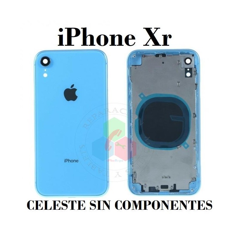 iPhone Xr-CHASIS-CARCASA COMPLETA SIN COMPONENTES-AZUL