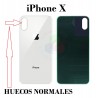 iPhone X - TAPA TRASERA DE CRISTAL CON LOGO - BLANCO