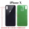 iPhone X - TAPA TRASERA DE CRISTAL CON LOGO - NEGRO