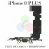 iPhone 8 PLUS - FLEX DE CARGA + MICRÓFONOS-NEGRO