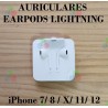 Auriculares earpods Lightning para iPhone 7, 7+, 8, 8+, X, Xs, Xs Max, Xr, 11, 11 Pro/Pro Max/12