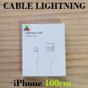 CABLE USB LIGHTNING 100cm - Para iPhone 5, hasta iPhone 14 Pro Max