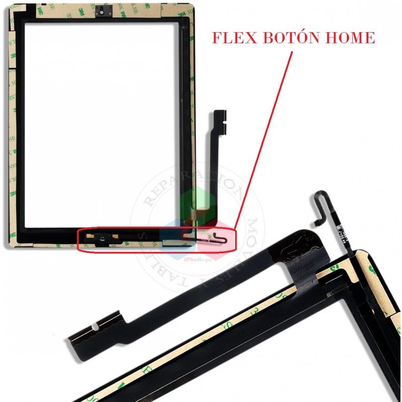 iPad 4-PANTALLA TACTIL + BOTÓN HOME-BLANCO
