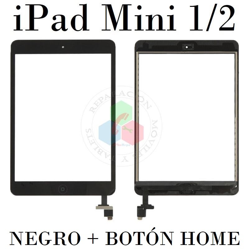 iPad Mini 2012 / Mini 2 2013 A1489 / A1490 / A1491 / A1432 / A1454 / A1455 - PANTALLA TACTIL - NEGRO