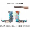 iPhone 8 - FLEX DE CARGA + MICRÓFONOS - DORADO - COMPATIBLE