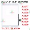 iPad 7ª Gen 2019 - iPad 8ª Gen 2020 / iPad 9ª Gen 2021 - PANTALLA tactil COMPATIBLE BLANCO SIN HOME