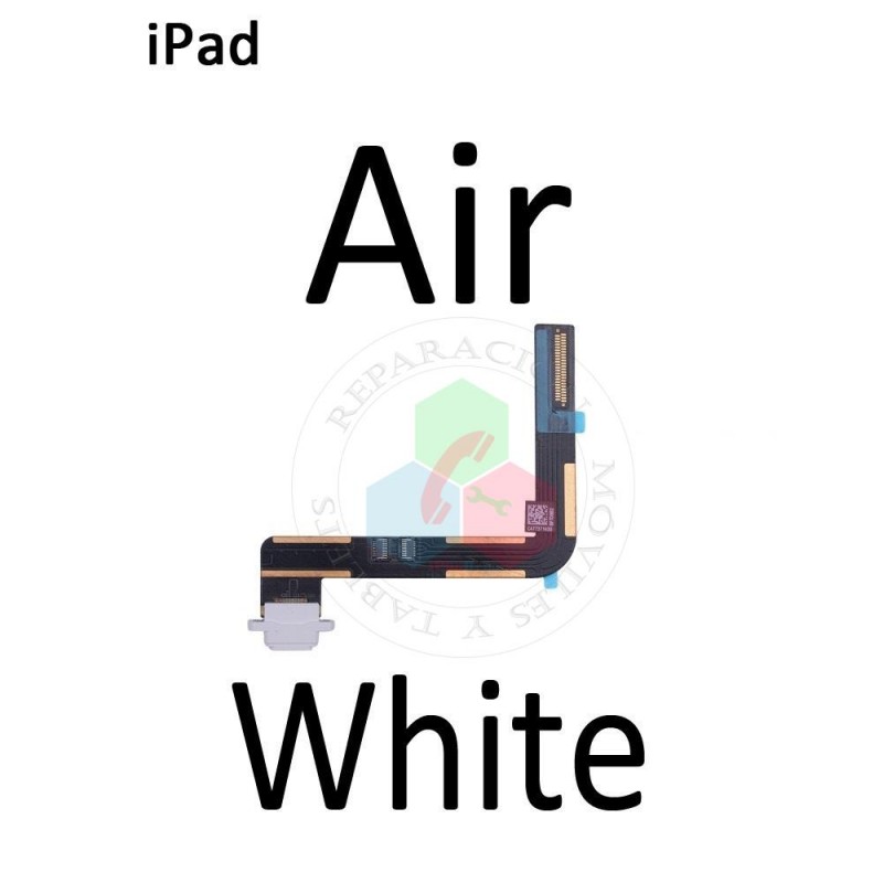 iPad 5 / iPad air / iPad 2017 / iPad 2018 - FLEX DE CARGA BLANCO COMPATIBLE